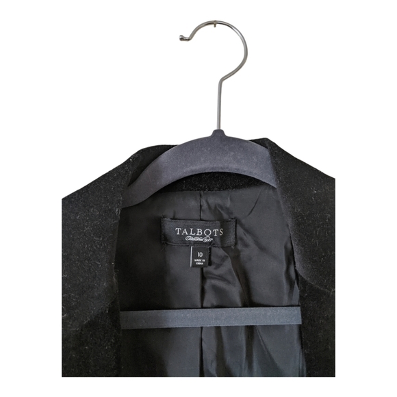 Talbots Black Velvet Blazer Holiday/Party Blazer Women's 10 Black - Picture 11 of 11